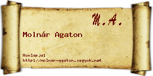 Molnár Agaton névjegykártya